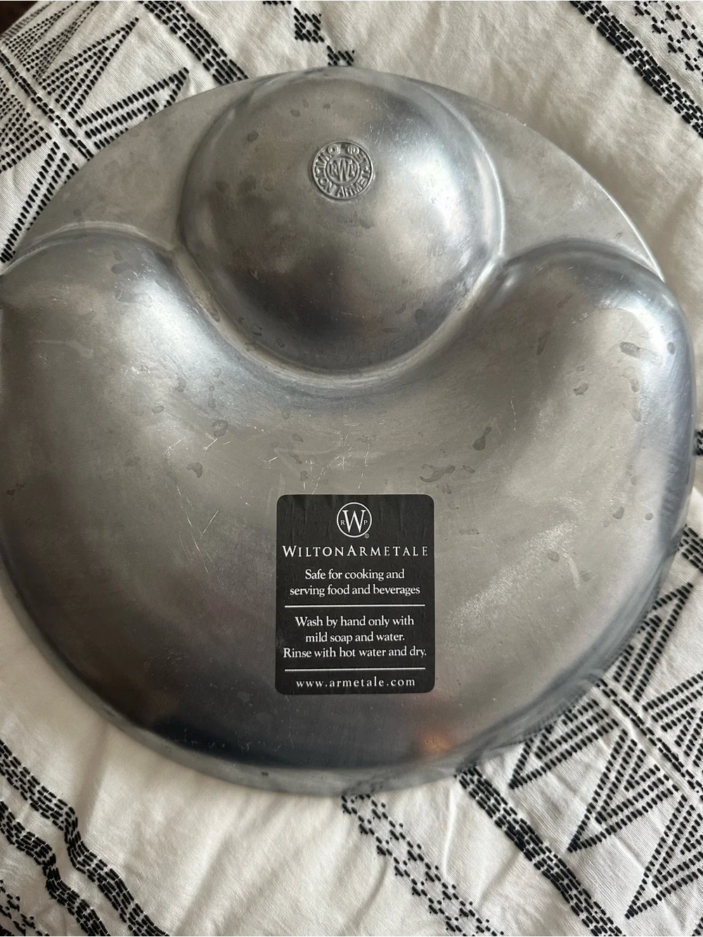 Wilton Armetale Silver Divided Serving Dish